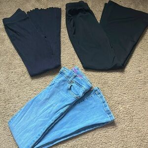 Kids Black Bell Bottom/ Flare Leg/ Denim